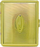 Gold Oval (Full Pack 100s) Metal-Plated Cigarette Case & Stash Box