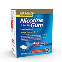 GoodSense Nicotine Polacrilex Gum 2mg, Ice Mint Flavor, 160-count, Stop Smoking Aid, GoodSense Smoking Cessation Products