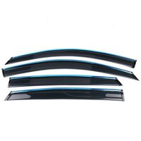 Window Visor Compatible With 2018-2019 Honda Accord Sedan | 2.2mm Factory Style Polycarbonate PC Unpainted With Clips And Chrome Trim Air Deflector Sun Rain Guard by IKON MOTORSPORTS