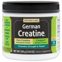 Fitness Labs German Creatine Powder - Creapure Brand - 40 Servings, 200 Grams