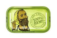 Zig-Zag Metal Rolling Tray Hemp-Small