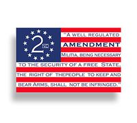 2nd Amendment USA Flag Full Color Printed Vinyl Sticker Decal Car Truck Laptop Cup