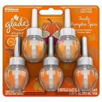 Glade PlugIns Scented Oil Air Freshener Refill 5 CT | Toasty Pumpkin Spice Scent - 0.67 Ounce Each | 3.35 FL. OZ. Total - Limited Edition