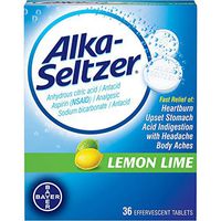 Alka-Seltzer Heartburn Relief 36 Effervescent Tablets, Lemon Lime