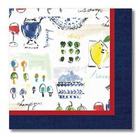 X&O Paper Goods French Cuisine Dessert and Luncheon Napkins, 20pc, 6.5'' W x 6.5'' H