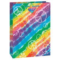 Jumbo Rainbow Tie Dye Gift Bag, Multicolor
