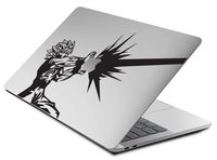 Die-cut vinyl decal Goku Dragon Ball for Macbook Laptop (13" Macbook with reflective apple)