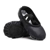 STELLE Girls Ballet Practice Shoes, Yoga Shoes for Dancing (Black, 9MToddler)