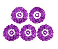 PANDA SUPERSTORE Set of 5 Mop Replacement Heads for Spinning Mop, Purple