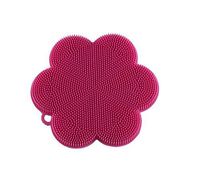 Kuhn Rikon 23022 Stay Clean Flower Silicone Scrubber, 4.5", Pink