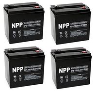 NPP NP6-180Ah 6V 180 Amp AGM Deep Cycle Camper Golf Cart RV Boat Solar Wind Battery (4 Pack)