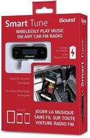 iSound Smart Tune 2 in 1 - Wireless FM Transmitter with Rechargeable Battery & Included Car Charger