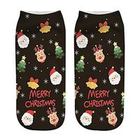 BingYELH Women's Fashion 3D Cartoon Funny Christmas Crazy Cute Amazing Novelty Print Ankle Socks