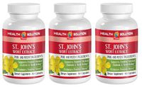 Energy Boost for Men - ST. John's Wort Extract - Promotes Positive Mood - Immune Support Now - 3 Bottles (180 Capsules)