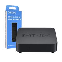 MINIX 240GB M.2 2280 SATA III SSD+NEO N42C-4 Intel Pentium Mini PC Windows 10 Pro (64-bit) [Upgradeable/4K @ 60Hz/Triple Display/Type C Port/Gigabit Ethernet/Mini DP/Vesa Mount/Auto Power On]