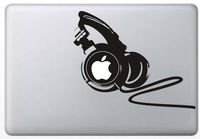 DJ Professional Headphones - Sticker Decal MacBook, Air, Pro All Models.