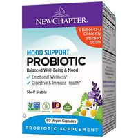 New Chapter Mood Support Probiotic, 60ct (2 Month Supply), Probiotics for Men & Women with Prebiotics and Probiotics + 100% Vegan + Soy Free + Non-GMO