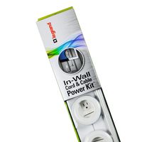 Legrand - Wiremold CMK70 Flat Screen TV Cord and Cable Power Kit, Recessed In-Wall Cable Management System with PowerConnect, White.