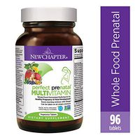 New Chapter Perfect Prenatal Vitamins, 96ct, Organic Prenatal Vitamins, Non-GMO Ingredients for Healthy Baby & Mom - Folate (Methylfolate), Iron, Vitamin D3, Fermented with Whole Foods and Probiotics