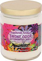 Smoke Odor Exterminator 13 oz Jar Candles Patchouli Amber, (2)