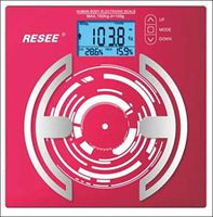 Electronic Scale 8 Kinds of Data Display Fitness Human Body Weight Scale Household Name Backlight Display Ultra-Thin Design Anti-Slip,Pink