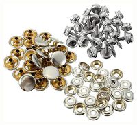 PROGLEAM Industrial Hardware, 75Pcs Boat Marine Canvas Cover Snap Fasteners Screw Stud Button Socket for Handbags Clothing