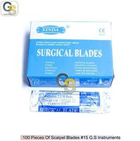 100 Pieces of Scalpel Blades #15 G.S Instruments
