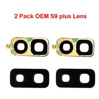 2 Pack OEM Samsung Back Rear Camera Glass Lens Replacement + Adhesive Preinstalled for Samsung Galaxy S9 Plus 965