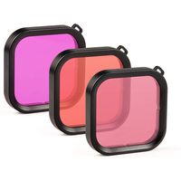 Fstop Labs Diving Lens Filters Accessories for GoPro Hero 8 Black, 3-Pack (Red, Light Red, Magenta) Filter Kit