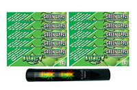 Herb Airtight Tube Pocket Protector with Juicy Jay's Green Apple 1.25 Flavored Hemp Rolling Papers 10 Count DC Crafts Nation- Rasta Skull