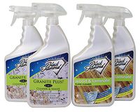 Granite Plus! 2 in 1 Cleaner & Sealer for Granite, Marble, Travertine, Limestone, Ready to Use! Black Diamond Wood & Laminate Floor Cleaner: for Hardwood, Real, Natural & Engineered(1, 4-Quarts)