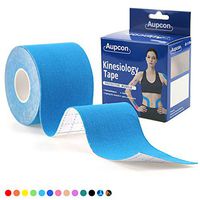 AUPCON Uncut Kinesiology Tape Waterproof Hypoallergenic Breathable - Sports Muscle Tape Therapy Recovery Support for Knee Ankle Elbow Shoulder Shin Neck Splints Latex Free FDA Approved 2 Inch Blue