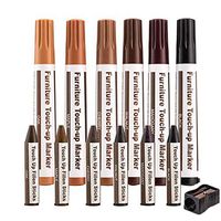 DDLmax Furniture Repair Kit - Markers and Wax Sticks with Sharpener Kit, for Stains, Scratches, Wood Floors, Tables, Desks, Carpenters, Bedposts, and Cover Ups (17pcs)