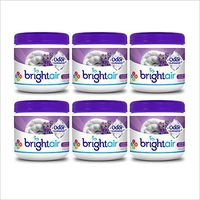 Bright Air Solid Air Freshener and Odor Eliminator, Lavender and Linen Scent, 14 Oz Each, 6 Pack