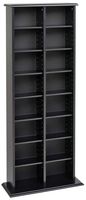 Prepac Double Media (DVD,CD,Games) Storage Tower, Black