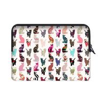 WECE Cute Girly Cats in Aztec/Floral/Leopard Print/Chevron Picture Notebook Laptop Sleeve Case - MacBook, MacBook Air/Pro 15.6 Inch Laptop Sleeve Case Bags