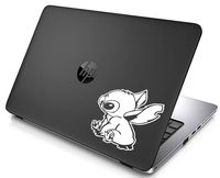 Die-Cut Vinyl Decal Sticker Stitch for Laptop car Window Locker Cup Bottle (White)