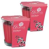 Aroma From Nature Honey Blossom 4 oz AireCare Scented Candle - 2 Pack - Aromatherapy Candles - Home Fragrance - Apothecary Glass With Single Wick