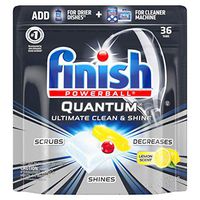Finish - Quantum - 36ct - Dishwasher Detergent - Powerball - Ultimate Clean & Shine - Dishwashing Tablets - Dish Tabs