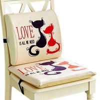 Kylin Express Indoor/Outdoor Soft Home/Office Squared Seat Breathable Chair Cushion with Backrest, No.2