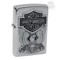 Zippo Brushed Chrome, HD Made In The USA Eagle