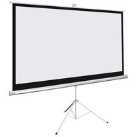 Instahibit 100" 16:9 Manual Pull Up Projector Screen Foldable Tripod Stand Home Meeting Room Bar Outdoor Wedding