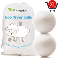Wool Dryer Balls XL, Handmade Organic Dryer Balls Laundry Reusable Natural Fabric Softener, Dryer Sheets Alternative, 100% New Zealand Wool Extra-Large Dryer Ball,Reduce Wrinkles & Saves Drying Time