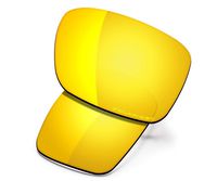 Saucer Premium Replacement Lenses for Oakley Holbrook OO9102 Sunglasses High Definition - 24K Gold Polarized