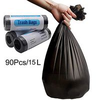 URSMART 4 Gallons Trash Bags,Small Kitchen Garbage Bags Total Leakproof Degradable Wastebasket Bags,Rubbish Liners Bags for Office, Home, Bathroom, Kitchen (90 Counts)