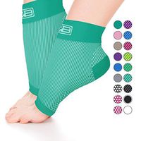 Go2 Plantar Fasciitis Socks|Best Ankle Compression Brace 22-25 mmHg|Arch Support Joint Heel Pain Relief|Foot Sleeves for Women and Men Reduce Swelling|Relieve Achilles Tendonitis(Green w/White,Med)