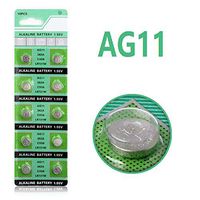 Cotchear 10Pcs/Pack AG11 Button Cell Battery Alkaline AG11 1.55V LR721 362 SR721 162 Button Coin Cell Batteries for Watch, Toys, Control Remote