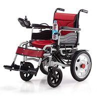 PLLP Medical Rehab Chair, Wheelchair,Electric Powered Wheelchair Folding Lightweight 34Kg,Strong and Durable for The Use,Motorized Wheelchairs Convenient for Home and Outdoor Use,Red