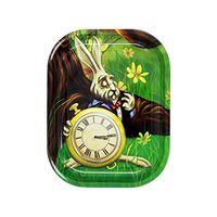 Metal Rolling Tray, White Rabbit Design by V Syndicate (Small)