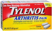 TYLENOL Arthritis Pain Caplets Push & Turn Cap 24 ea (Pack of 2)